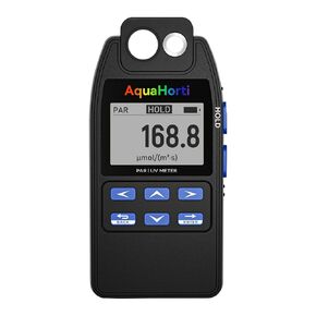AH-Quantuv PAR Meter,Test PPFD and UVA,Show R,G,B% in Grow Light. Record PAR | UVA
