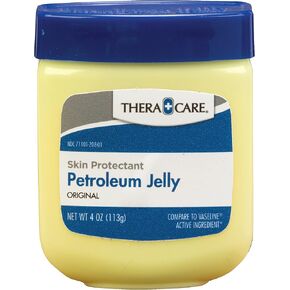 Thera Care Petroleum Jelly Skin Protectant | Ideal for Dry, Itchy, Sensitive Skin | Provides Dry Skin Relief | Protects Minor Cuts, Scrapes & Burns | 4 oz.