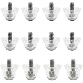 12pcs Aluminum Nail Head Plastic Football Cleats Screw on Studs, 2 Sizes Football Cleat Replacement Studs for Adult Training Soccer Spike Replacement Spikes, Rugby Replacement Studs