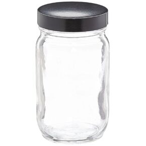 Kimble Type III Soda-Lime Glass Clear Wide-Mouth Standard Bottles with Pulp/Vinyl-lined Caps, Capacity 4oz (Case of 24)