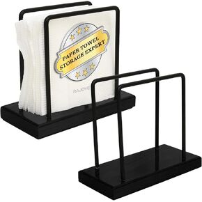 2 pack Napkin Holder For Table, Black Napkin Holder, Modern Napkin Holder For All Restaurant Decorations, Napkin Holder For Kitchen, Dining Room, Farmhouse, Table Picnic Coffee Bar