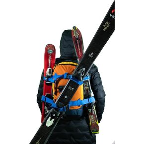 Ski Squad Quad: Multi Ski/Snowboard Carrying Backpack (First Tracks) Ski Backpack, Family Ski Backpack, Snowboard Backpack, Ski Gifts, Ski Carrier Strap, Ski Essentials, Double Ski Bag