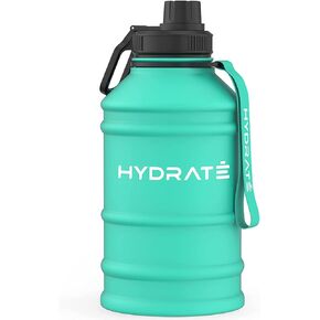 HYDRATE 74 Oz Stainless Steel Water Bottle - BPA Free Metal Water Bottle for Gym, Exercise - Water Jug with Convenient Nylon Carrying Strap and Leak-Proof Screw Cap Water Bottles for Men, Women, Adult