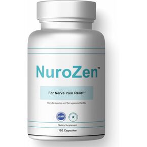 NuroZen 120 Count Nerve Support with MSM, Alpha Lipoic Acid, B Vitamins & Turmeric - USA Made, GMP