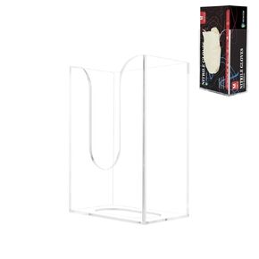 Acrylic Glove Dispenser, Wall-Mounted Glove Box Holder for Disposable Gloves Box & Tissue Box, Multipurpose Glove Box Organizer Glove Rack, Space Saving Design for Workshop Office Kitchen Garage