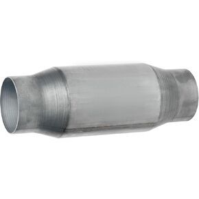 Universal Catalytic Converter, 2.25" Inlet/Outlet Catalytic Converter Universal High Flow Front Cat Convertor Direct-Fit with O2 Port & Heat Shield