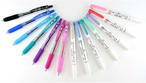 Zebra Pen Journaling Set, Includes 7 Mildliner Highlighters and 7 Sarasa Clip Retractable Gel Ink Pens, Assorted Colors, 14 Pack in Saudi Arabia
