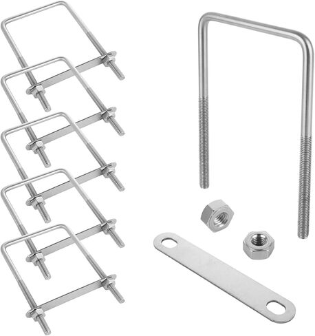 4Pack Square U-Bolts Stainless Steel U Bolts 3-1/8" Inner Width Boat Trailer Ubolts with Washers and Nuts, Replacement Parts and Accessories for Automobiles Trailer, Ski Boat, or Sailboat Trailer in Saudi Arabia