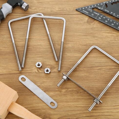 4Pack Square U-Bolts Stainless Steel U Bolts 3-1/8" Inner Width Boat Trailer Ubolts with Washers and Nuts, Replacement Parts and Accessories for Automobiles Trailer, Ski Boat, or Sailboat Trailer in Saudi Arabia