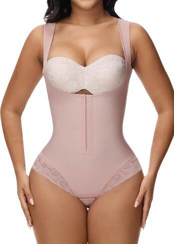 SHAPSHE Shapewear Bodysuit for Women Tummy Control Fajas Colombianas Waist Trainer Girdle Thong Open Bust Body Shaper in Saudi Arabia