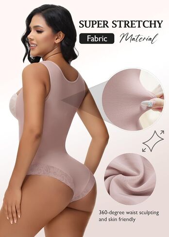 SHAPSHE Shapewear Bodysuit for Women Tummy Control Fajas Colombianas Waist Trainer Girdle Thong Open Bust Body Shaper in Saudi Arabia