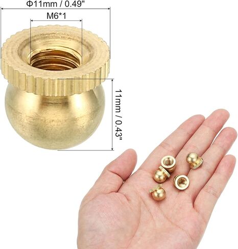 PATIKIL M6x11x11mm Cap Nut, 15 Pack Acorn Nut Screw Knob Cap Insert Bolt Cover Female Thread Knurled Decorative Hardware Fittings Lamp Light Fixtures in Saudi Arabia