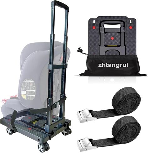 عربة مقعد السيارة للمطار - حاملة دوارة لمقعد السيارة بالمطار للطائرة - عربة مقعد السيارة بعجلات - عربة أمتعة قابلة للطي لحقيبة الظهر in Kuwait