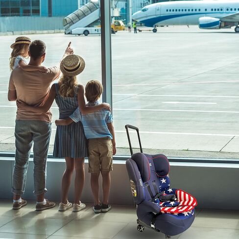 عربة مقعد السيارة للمطار - حاملة دوارة لمقعد السيارة بالمطار للطائرة - عربة مقعد السيارة بعجلات - عربة أمتعة قابلة للطي لحقيبة الظهر in Kuwait