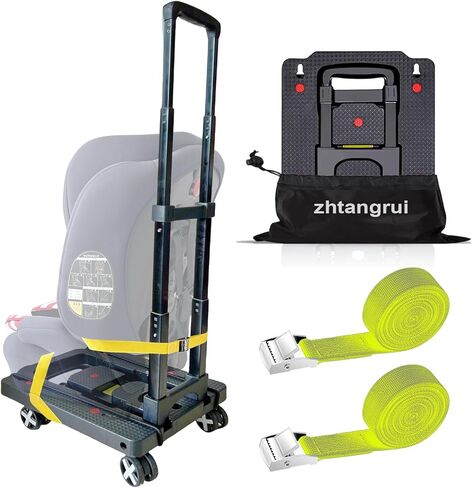 عربة مقعد السيارة للمطار - حاملة دوارة لمقعد السيارة بالمطار للطائرة - عربة مقعد السيارة بعجلات - عربة أمتعة قابلة للطي لحقيبة الظهر in Kuwait