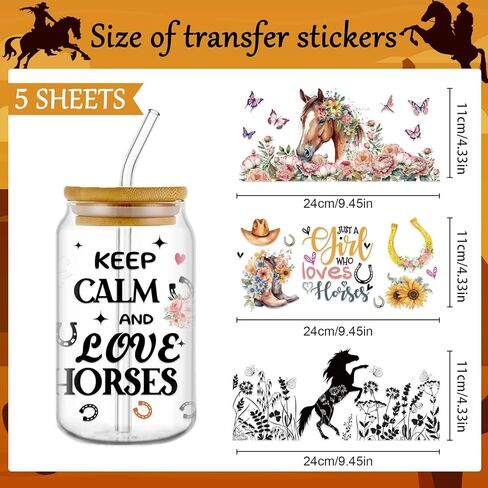 Rngmsi UV DTF Cup Wrap - 5 Sheets Chicken UV DTF Cup Wraps for 16 oz Farm Uvdtf Cup Wraps Animal UV DTF Decals Personalized UV DTF Wraps for Glass Cups Wood Crafts in Kuwait