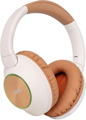 XuanGui NIA Wireless Over Ear Bluetooth Headphones with Mic, HiFi Stereo Foldable Headset with LED Lights, TF Slot, FM Radio for Office Home Cellphone PC, Brown NX400 in Saudi Arabia