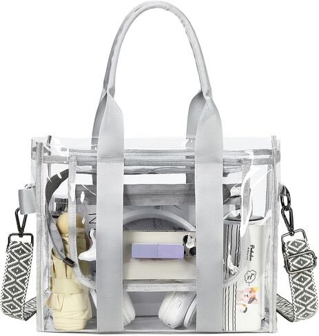 Clear Bags for Women Clear Tote Bag, Clear Crossbody Bag, Stadium Approved Clear Purse for Sports Events, Concert & Work in Saudi Arabia