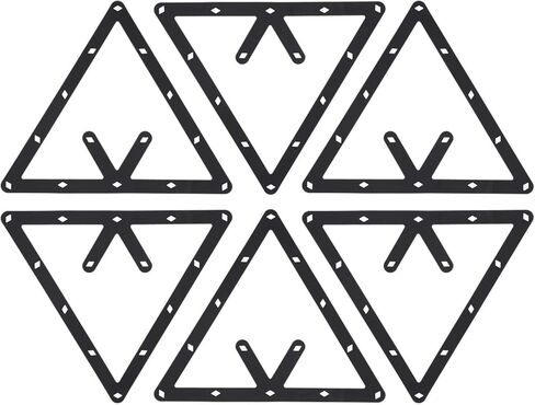 حامل كرة البلياردو من Niiyen، 6 قطع/مجموعة من ملاءات البلياردو، رف البلياردو حامل كرة مثلث أسود لتحديد موضع طاولة البلياردو وإكسسوارات جديلة حمام السباحة in Kuwait