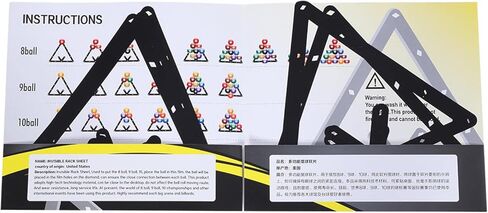 حامل كرة البلياردو من Niiyen، 6 قطع/مجموعة من ملاءات البلياردو، رف البلياردو حامل كرة مثلث أسود لتحديد موضع طاولة البلياردو وإكسسوارات جديلة حمام السباحة in Kuwait