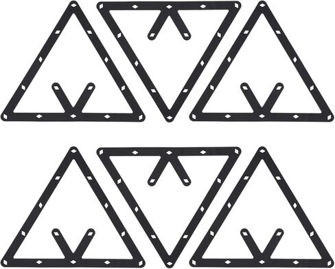 حامل كرة البلياردو من Niiyen، 6 قطع/مجموعة من ملاءات البلياردو، رف البلياردو حامل كرة مثلث أسود لتحديد موضع طاولة البلياردو وإكسسوارات جديلة حمام السباحة in Kuwait