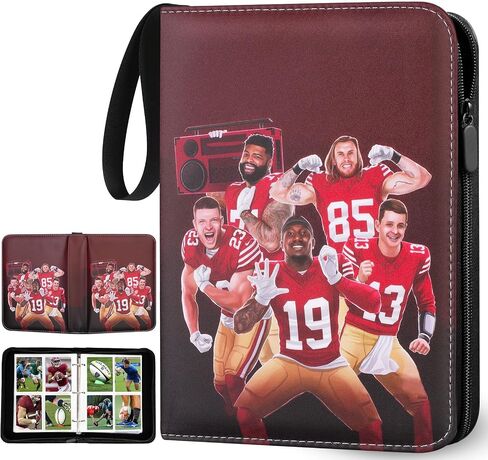 Football Card Binder with Sleeves 400 Pocket, Sports Card binder Compatible with Baseball Card, Basketball Card, Hockey card, Soccer Card, Trading Card Binder for Boys and Girls in Saudi Arabia