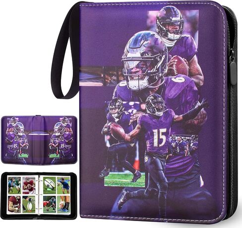 Football Card Binder with Sleeves 400 Pocket, Sports Card binder Compatible with Baseball Card, Basketball Card, Hockey card, Soccer Card, Trading Card Binder for Boys and Girls in Saudi Arabia