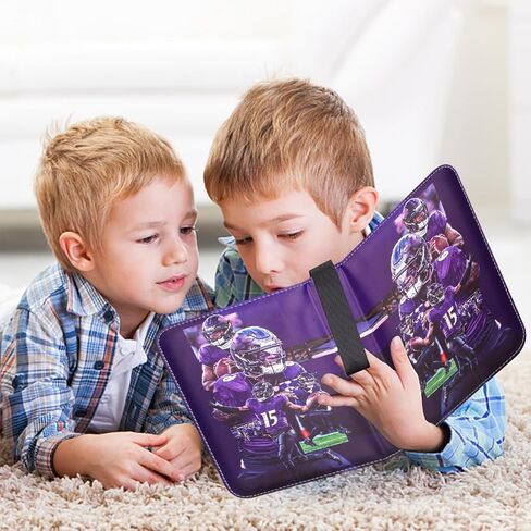 Football Card Binder with Sleeves 400 Pocket, Sports Card binder Compatible with Baseball Card, Basketball Card, Hockey card, Soccer Card, Trading Card Binder for Boys and Girls in Saudi Arabia