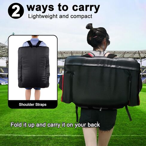 Stadium Seats for Bleachers with Back Support and Thick Padded Cushion,24" Extra Wide Portable Reclining Folding Chair with Optional Arms, 4 Pockets and Shoulder Straps,Big Size,Burgundy in Kuwait