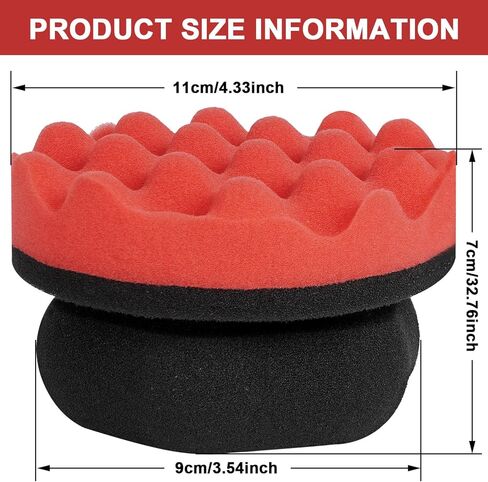 3 Pack Large Tire Dressing Applicator Pads, Wavy Contour Tire Polish Sponge for Applying Tire Shine,Tire Wet, Tire Gel, Or Tire Balm (Red, green, blue in Saudi Arabia