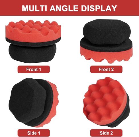 3 Pack Large Tire Dressing Applicator Pads, Wavy Contour Tire Polish Sponge for Applying Tire Shine,Tire Wet, Tire Gel, Or Tire Balm (Red, green, blue in Saudi Arabia
