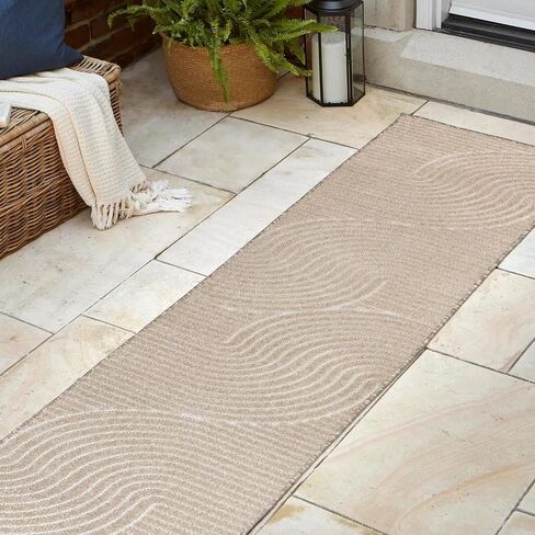 JONATHAN Y SCN100B-8 سجادة Skagen Minimalist Curve هندسية للمنطقة الداخلية، حديثة، معاصرة، ساحلية، هندسية، بوهيمية، غرفة النوم، المطبخ، غرفة المعيشة، غير تساقط، عاجي/كريمي، 8 × 10 بوصة in Saudi Arabia