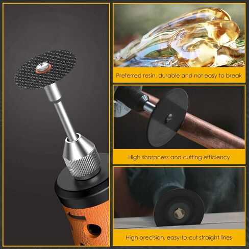60pcs Rotary Tool Cut Off Wheels 1-1/4'' Fiberglass Reinforced Cutting Wheel Discs with 4Pcs Mandrels Rotary Tool Accessories for Cutting Metal, Wood, Stone in Kuwait