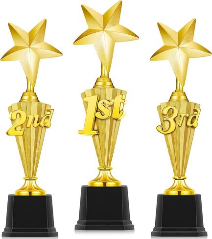 3rd 2nd 1st Place Trophy First Place Trophy Plastic Trophy Award for Sports Tournament Funny Trophy Cup for Football Soccer Competitions Reward Ceremony in Kuwait