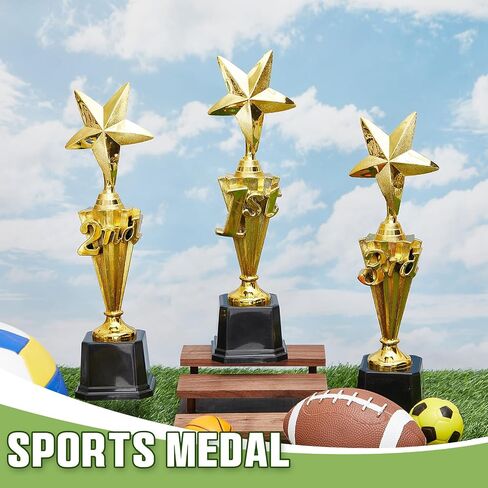 3rd 2nd 1st Place Trophy First Place Trophy Plastic Trophy Award for Sports Tournament Funny Trophy Cup for Football Soccer Competitions Reward Ceremony in Kuwait