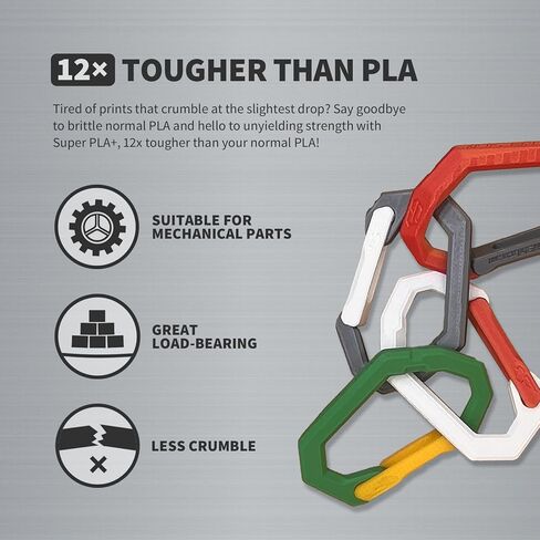 OVERTURE PLA Plus (PLA+) Filament 1.75mm PLA Professional Toughness Enhanced PLA Roll, Cardboard Spool, Premium PLA 1kg(2.2lbs), Dimensional Accuracy 99% Probability +/- 0.03mm (Black) in Kuwait