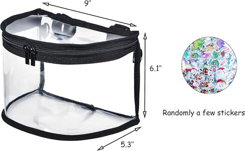 Kids Bike Basket Bag Clear Transparent PVC,Bicycle & Scooter Front Frame Handlebar Bag,Waterproof Children Bike Bag with Shoulder Strap & Stickers(Dinosaurs) in Kuwait
