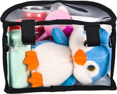 Kids Bike Basket Bag Clear Transparent PVC,Bicycle & Scooter Front Frame Handlebar Bag,Waterproof Children Bike Bag with Shoulder Strap & Stickers(Dinosaurs) in Kuwait