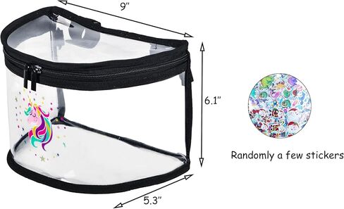 Kids Bike Basket Bag Clear Transparent PVC,Bicycle & Scooter Front Frame Handlebar Bag,Waterproof Children Bike Bag with Shoulder Strap & Stickers(Dinosaurs) in Kuwait