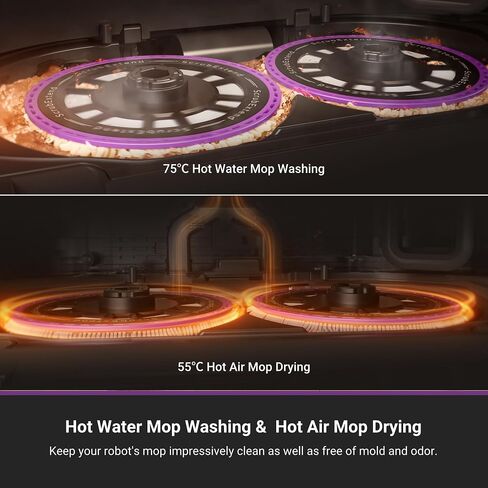 Eureka J15 Pro Ultra Robot Vacuum and Mop with Self Emptying Base, 16,200 Pa Suction, Flex-Arm Design Side Brush & Mop, Auto Mop Hot Water Washing & Hot Air Drying, AI Obstacle Avoidance, White in Saudi Arabia