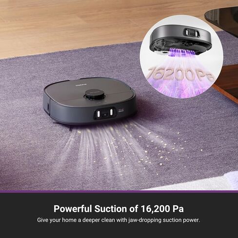 Eureka J15 Pro Ultra Robot Vacuum and Mop with Self Emptying Base, 16,200 Pa Suction, Flex-Arm Design Side Brush & Mop, Auto Mop Hot Water Washing & Hot Air Drying, AI Obstacle Avoidance, White in Saudi Arabia