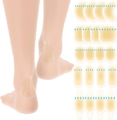 ضمادات جل نفطة للأقدام، ضمادات غرواني مائي 20 قيراط، وسائد لاصقة مقاومة للماء، وسادات نفطة للكعب وأصابع القدم والقدم، ضمادات ختم مائية للوقاية والتعافي (5 أشكال) in Kuwait