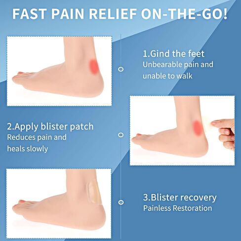 ضمادات جل نفطة للأقدام، ضمادات غرواني مائي 20 قيراط، وسائد لاصقة مقاومة للماء، وسادات نفطة للكعب وأصابع القدم والقدم، ضمادات ختم مائية للوقاية والتعافي (5 أشكال) in Kuwait