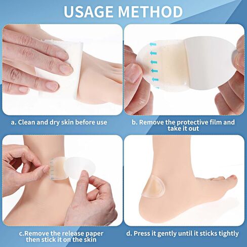 ضمادات جل نفطة للأقدام، ضمادات غرواني مائي 20 قيراط، وسائد لاصقة مقاومة للماء، وسادات نفطة للكعب وأصابع القدم والقدم، ضمادات ختم مائية للوقاية والتعافي (5 أشكال) in Kuwait