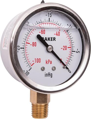Baker AVNC-30HG Pressure Gauge, 30"Hg-0" Vac in Kuwait