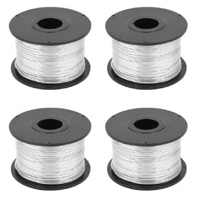 4Pcs Re bar Tie Wire, Steel Wire 110m 0.8mm Diameter Coil Tool Multi Purpose Flexible Roll of Low Carbon for Automatic Tying Machine Rolls Supplies