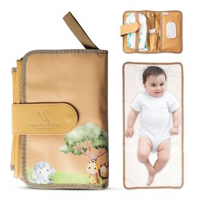 Baby Portable Diaper Changing Pad - Baby Changing Pad & 100% Cotton Diaper Changer Travel Bag- Waterproof Baby Changing Mat- Infant &Toddler Gift