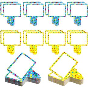 Crtiin 40 Pcs Colorful Dry Erase Paddles Auction Paddles Mini Dry Erase Board Small Handheld Double Sided Whiteboard Quick Response Answer Board for Student Teaching Bidding Voting Classroom
