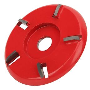 Stump Remover Angle Grinder Wood Carving Disc Wood Turbo Carving Disc Wood Grinding Shaping Disc Grinder Disc, 5 Teeth Chainsaw Mill Cutter Woodworking Blade Tools (Arc Blade) (red)