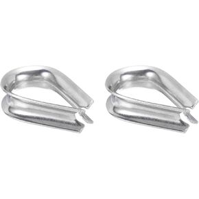 PATIKIL M12 316 Stainless Steel Thimble for 1/2" Dia Wire Rope Cable, 2 Pack 12mm Thimbles Rigging for Lifting Hanging Securing
